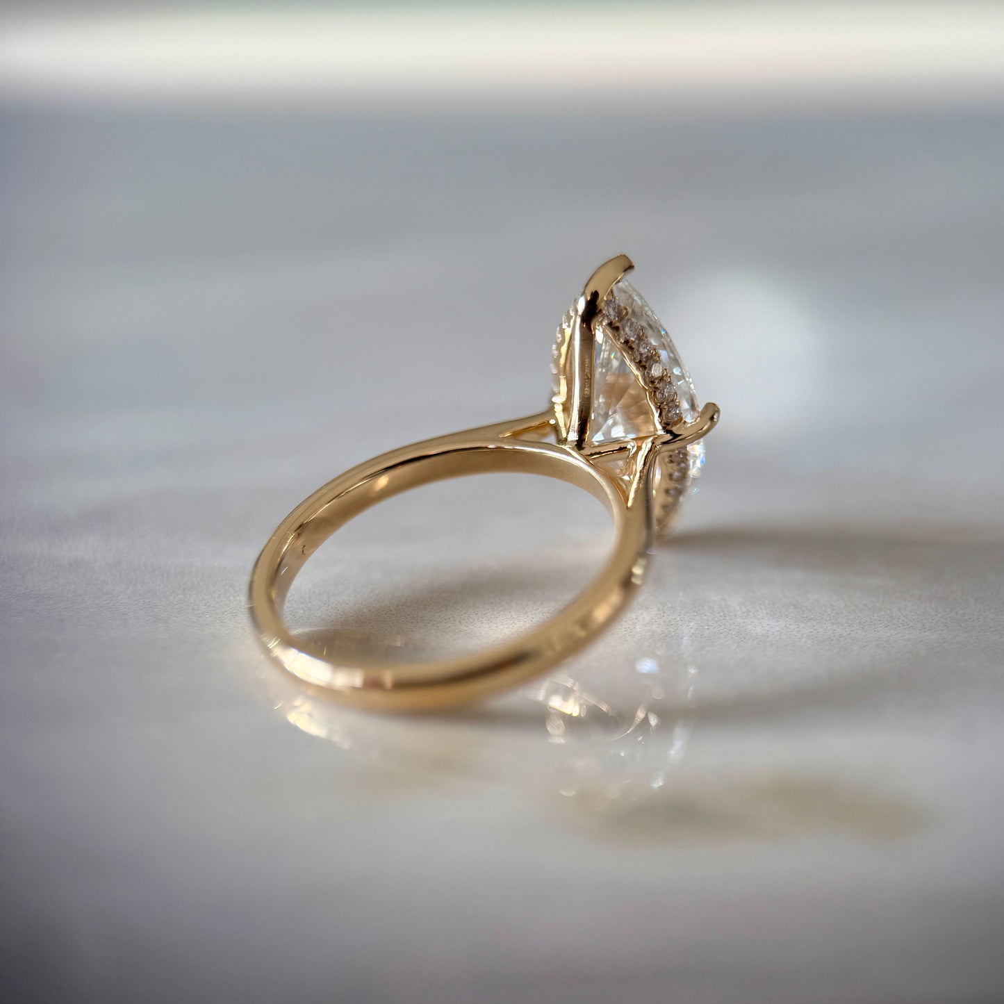 Classic Marquise Cut Hidden Halo - 3ct+ (14mm+, E/VS1+)