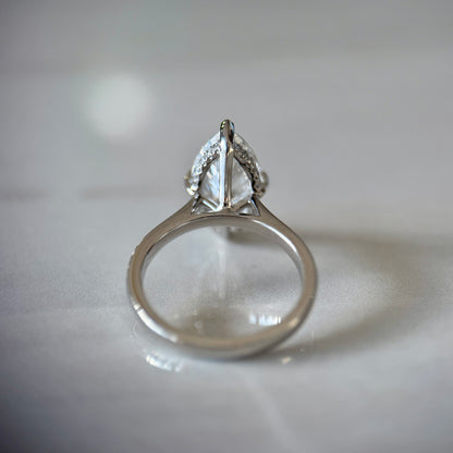 Classic Marquise Cut Hidden Halo - 3ct+ (14mm+, E/VS1+)