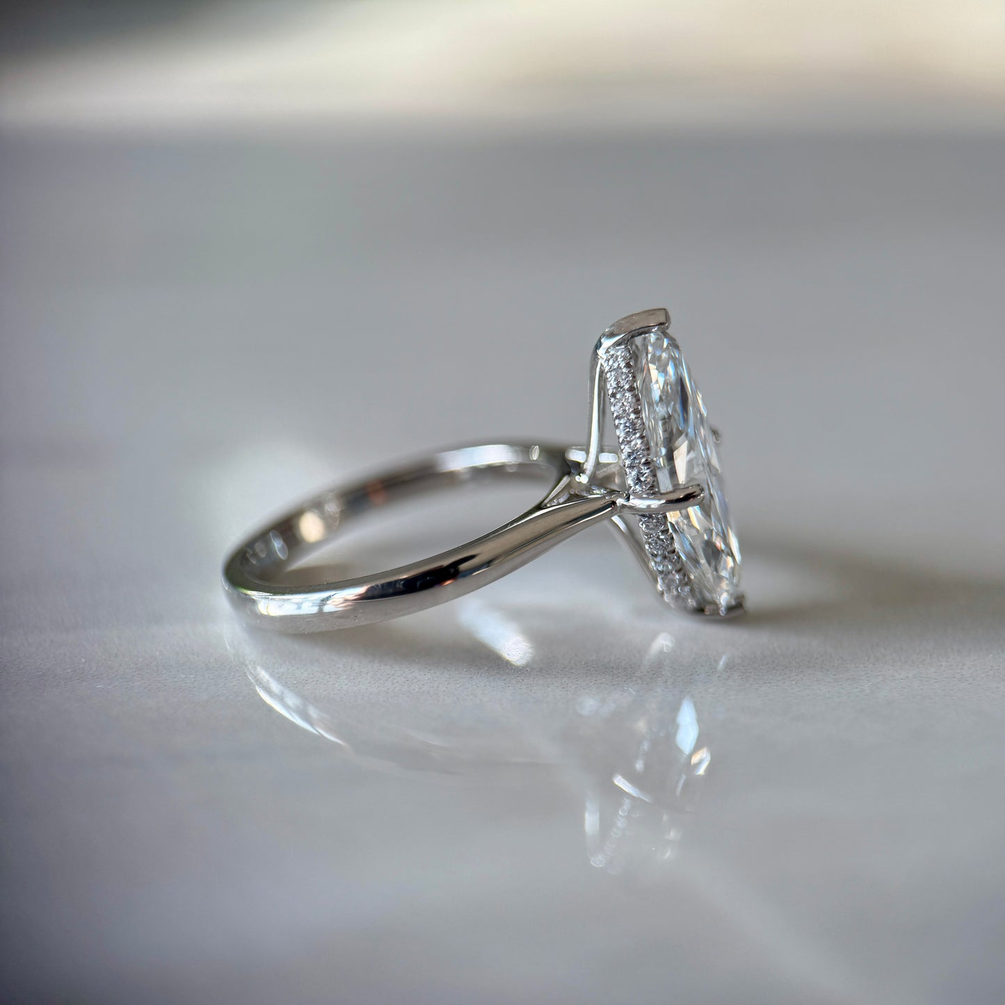 Classic Marquise Cut Hidden Halo - 3ct+ (14mm+, E/VS1+)