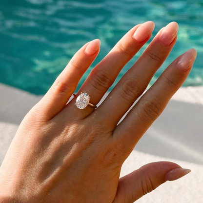 Classic Oval Cut Hidden Halo - 2.50ct+ (10.5mm+, D/E & VVS)