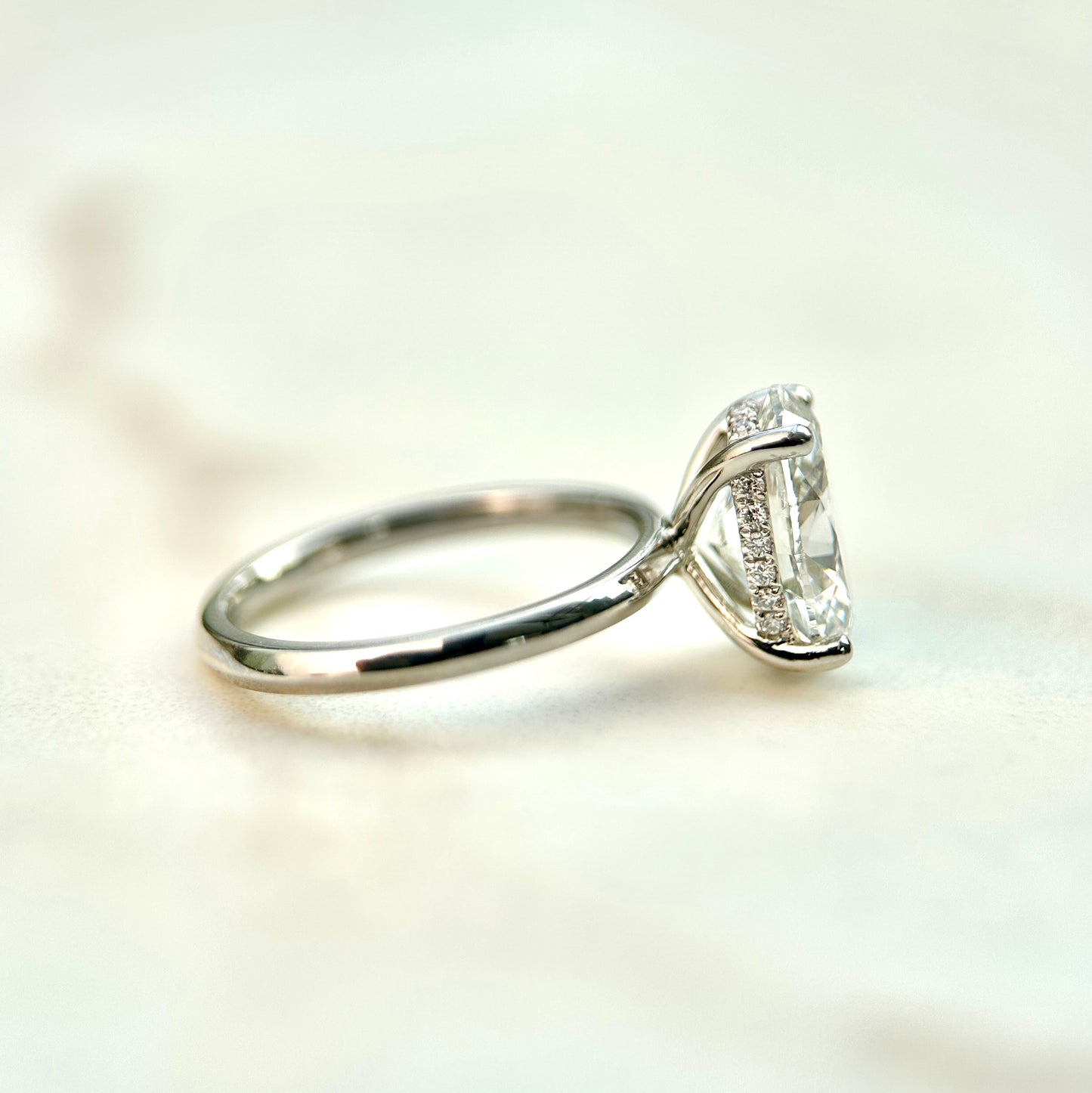 Classic Oval Cut Hidden Halo - 2.50ct+ (10.5mm+, D/E & VVS)