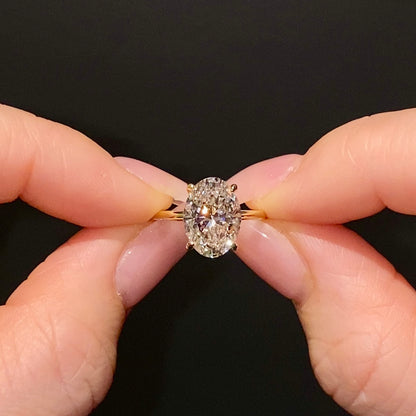 Classic Oval Cut Hidden Halo - 3.35ct+ (11.5mm+, E/VS1+)