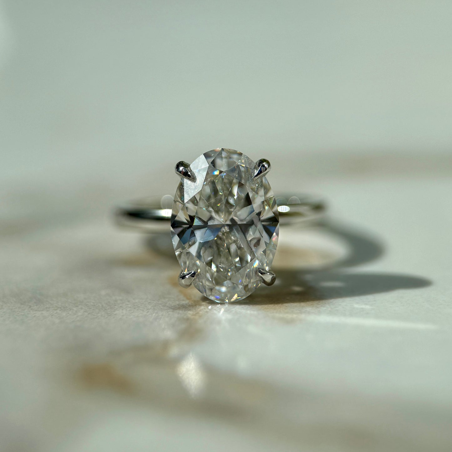 Classic Oval Cut Hidden Halo - 3.35ct+ (11.8mm+, E/VS1+)