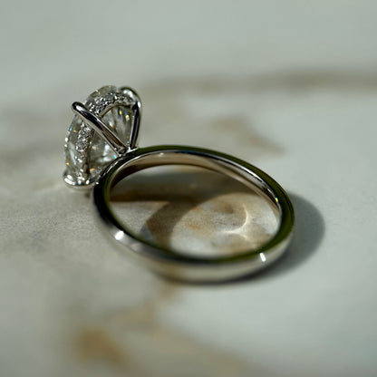 Classic Oval Cut Hidden Halo - 3.35ct+ (11.8mm+, E/VS1+)