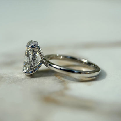 Classic Oval Cut Hidden Halo - 3.35ct+ (11.8mm+, E/VS1+)