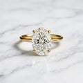 Classic Oval Cut Hidden Halo - 3ct+ (11.5mm+, D/E & VVS)