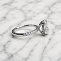 Classic Oval Cut Hidden Halo with Diamond Band - 1.80ct+ (9.5mm+, D/E & VVS)