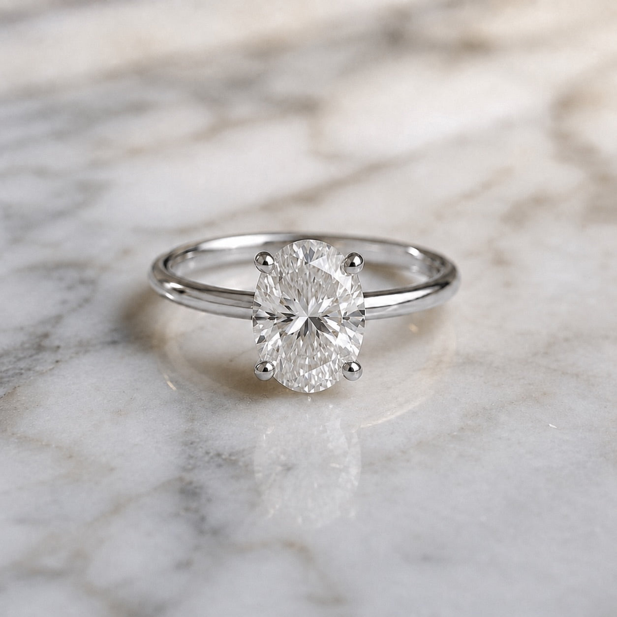 Classic Oval Cut Solitaire - 1.80ct+ (9.5mm+, D/E & VVS)