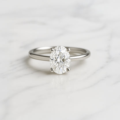 Classic Oval Cut Solitaire - 1ct+ (8mm+, D/E & VVS)