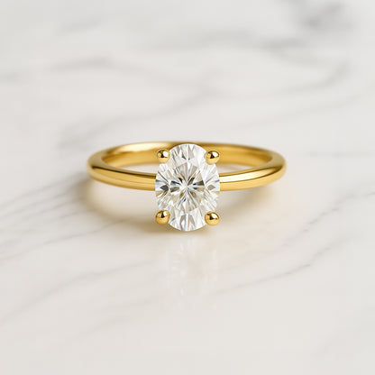 Classic Oval Cut Solitaire - 1ct+ (8mm+, D/E & VVS)