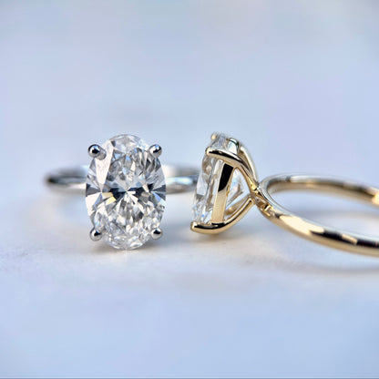 Classic Oval Cut Solitaire - 2.50ct+ (10.5mm+, D/E & VVS)