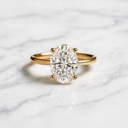 Classic Oval Cut Hidden Halo - 2.50ct+ (10.5mm+, D/E & VVS)