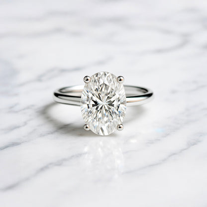 Classic Oval Cut Hidden Halo - 2.50ct+ (10.5mm+, D/E & VVS)