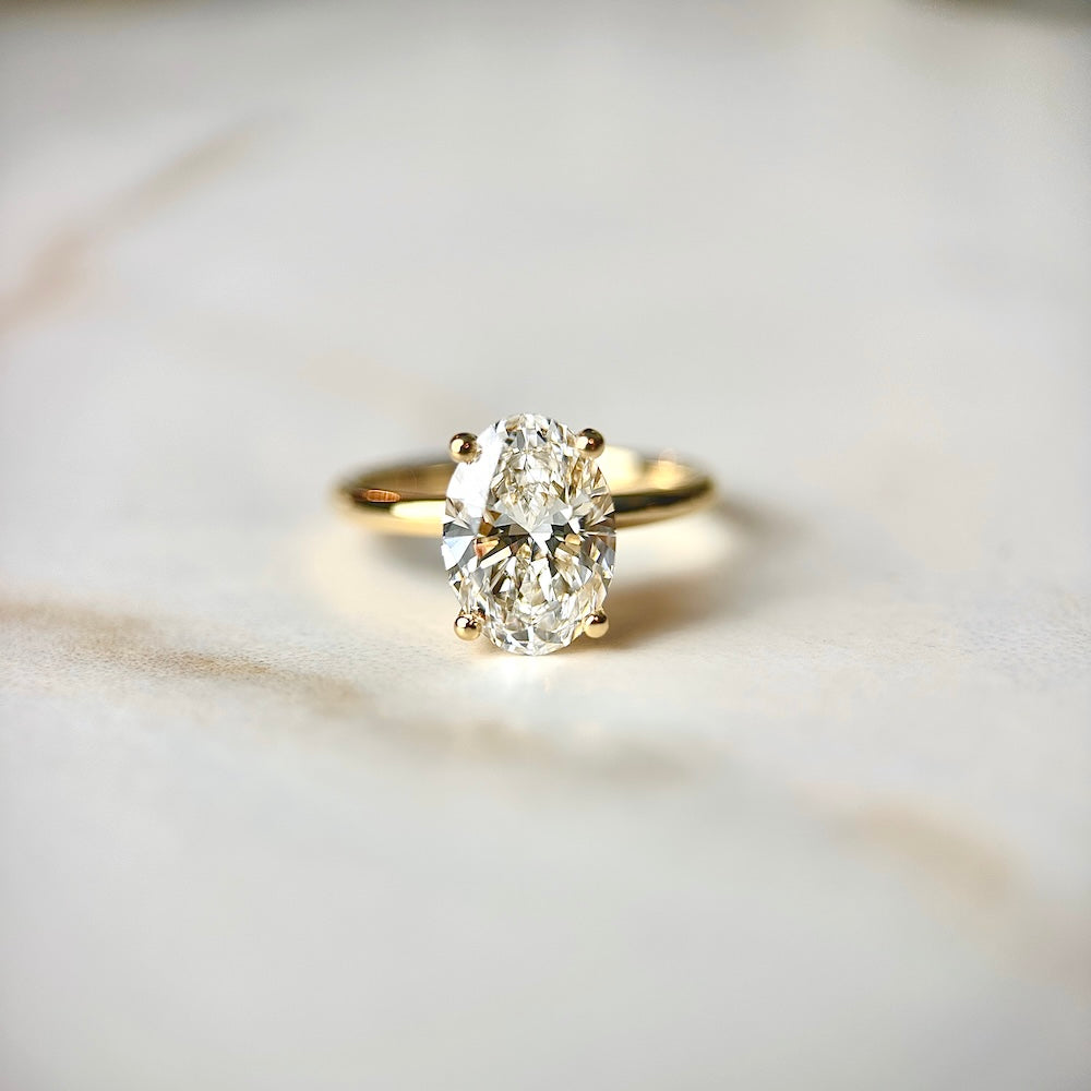 Classic Oval Cut Solitaire - 2ct+ (10mm+, D/E & VS1+)