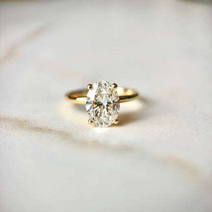 Classic Oval Cut Solitaire - 2ct+ (10mm+, D/E & VS1+)
