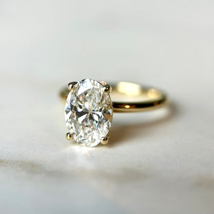 Classic Oval Cut Solitaire - 2ct+ (10mm+, D/E & VS1+)