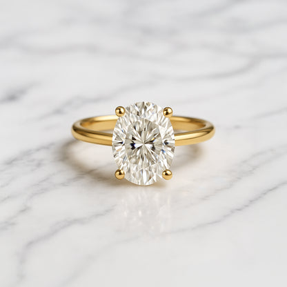Classic Oval Cut Solitaire - 2ct+ (10mm+, D/E & VVS)