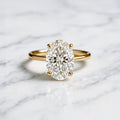 Classic Oval Cut Solitaire - 3ct+ (11.5mm+, D/E & VVS)
