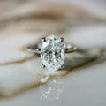 Classic Oval Cut Solitaire - 3ct+ (11.5mm+, D/E & VVS)