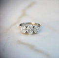 Classic Oval Trilogy - 2ct+ (D/E & VVS main diamond)