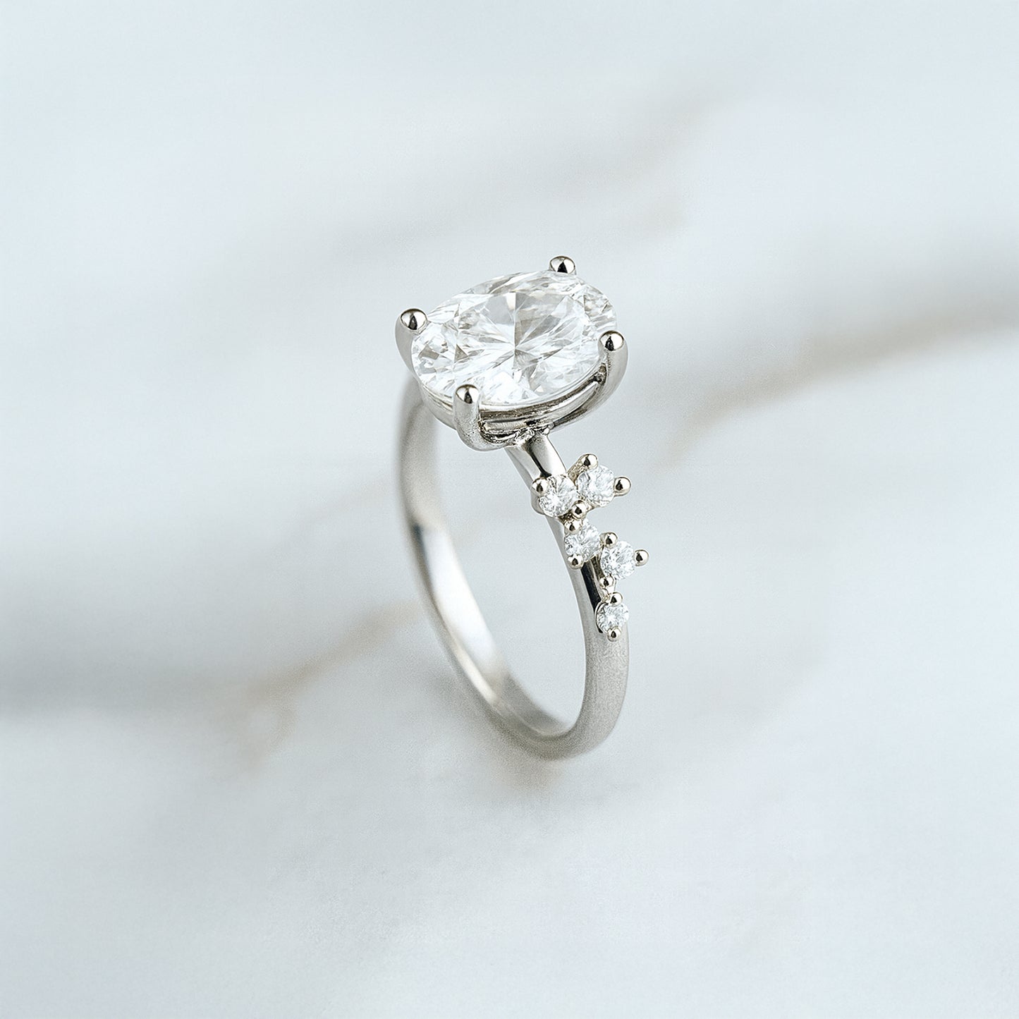Classic Pretty Oval Ring - 1.50ct+ (9mm+, D/E & VVS)