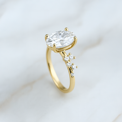 Classic Pretty Oval Ring - 2.50ct+ (10.5mm+, D/E & VVS)