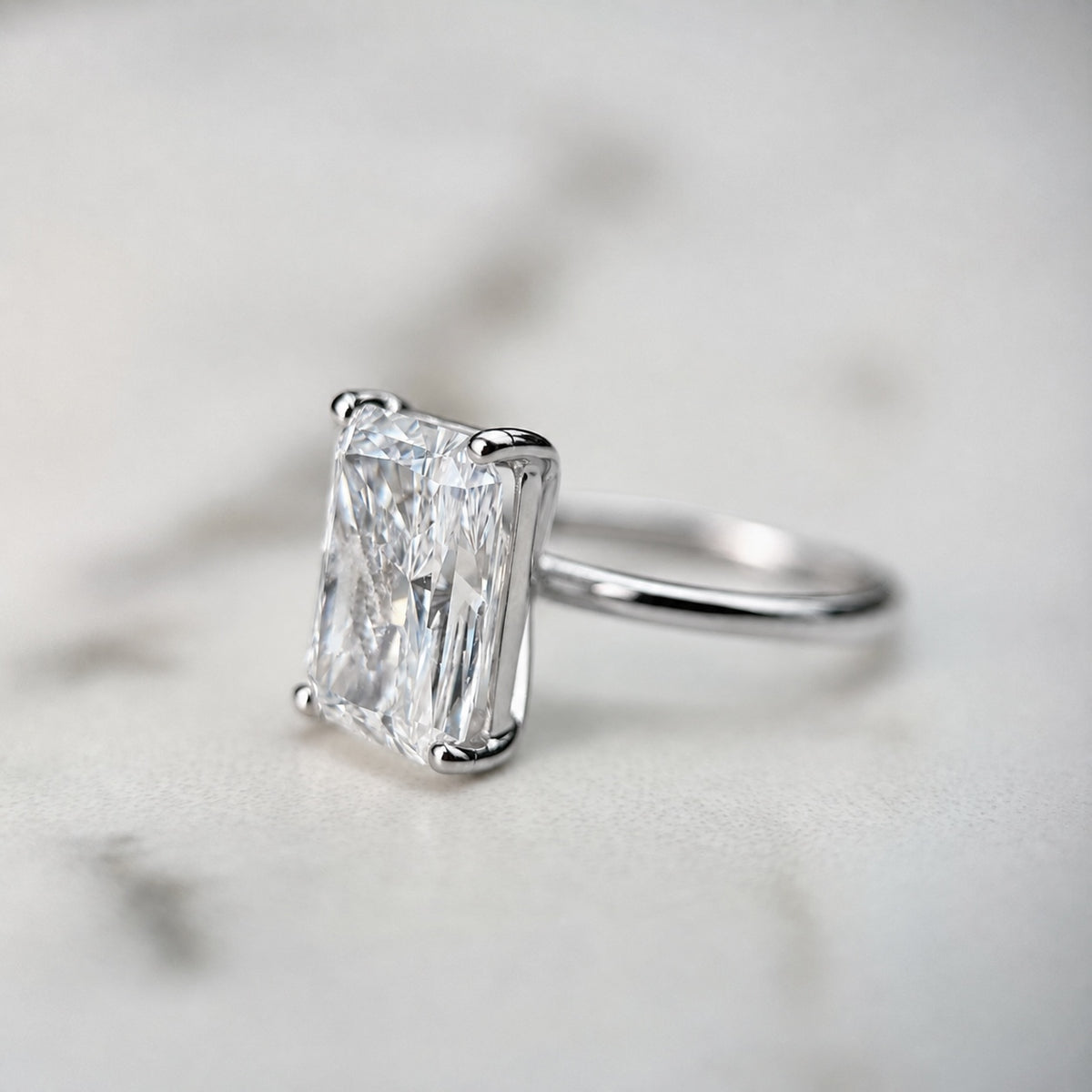 Classic Radiant Cut Solitaire - 5ct+ (12mm+, D/E & VVS)