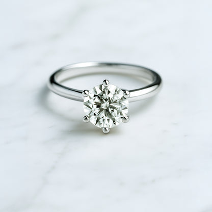 Classic Round Cut Solitaire (6 prong) - 1.50ct+ (7.3mm+, D/E & VVS)