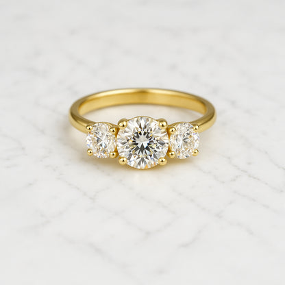 Classic Round Trilogy - 2ct+ (D/E & VVS main diamond)