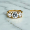 Classic Round Trilogy - 3ct+ (D/E & VVS main diamond)
