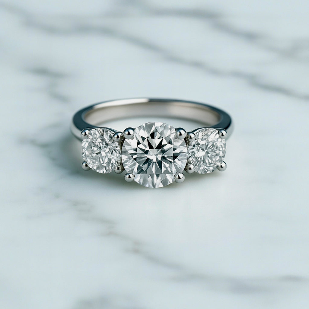 Classic Round Trilogy - 3ct+ (D/E & VVS main diamond)