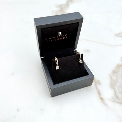 Diamond Drop Hoops - 1.20ct+ (E/VS1+)