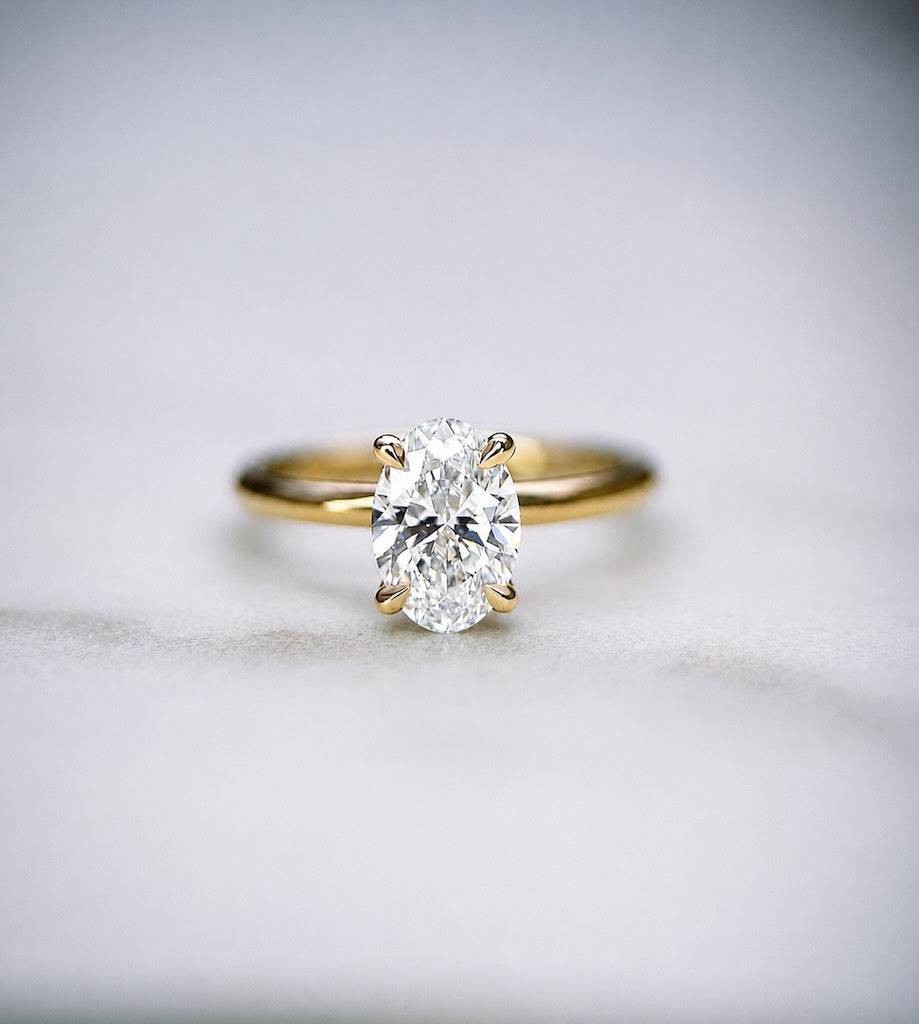 Classic Oval Cut Solitaire - 1ct+ (8mm+, D/E & VVS)