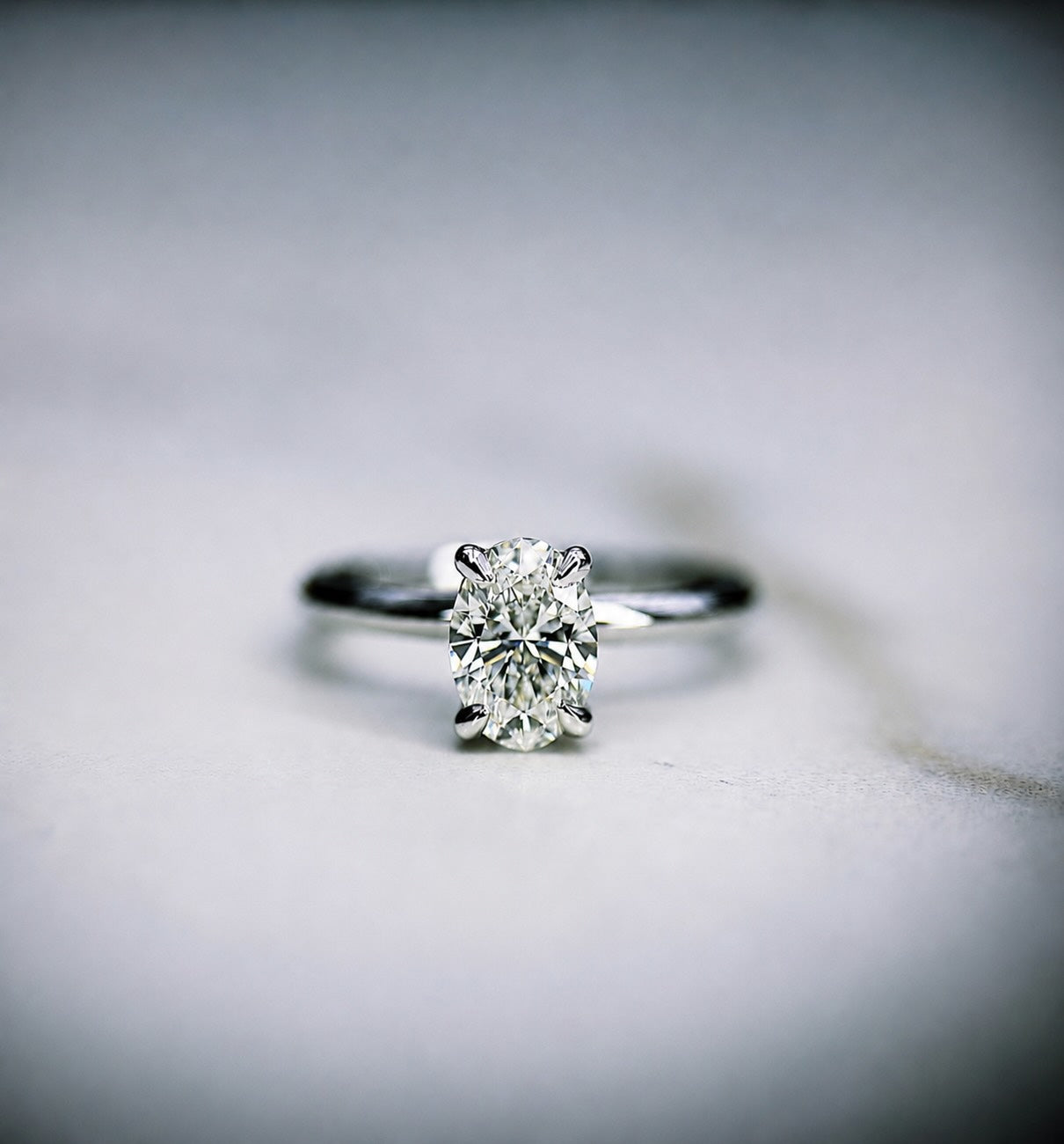 Classic Oval Cut Solitaire - 0.90ct+ (7.7mm+, D/E & VVS)