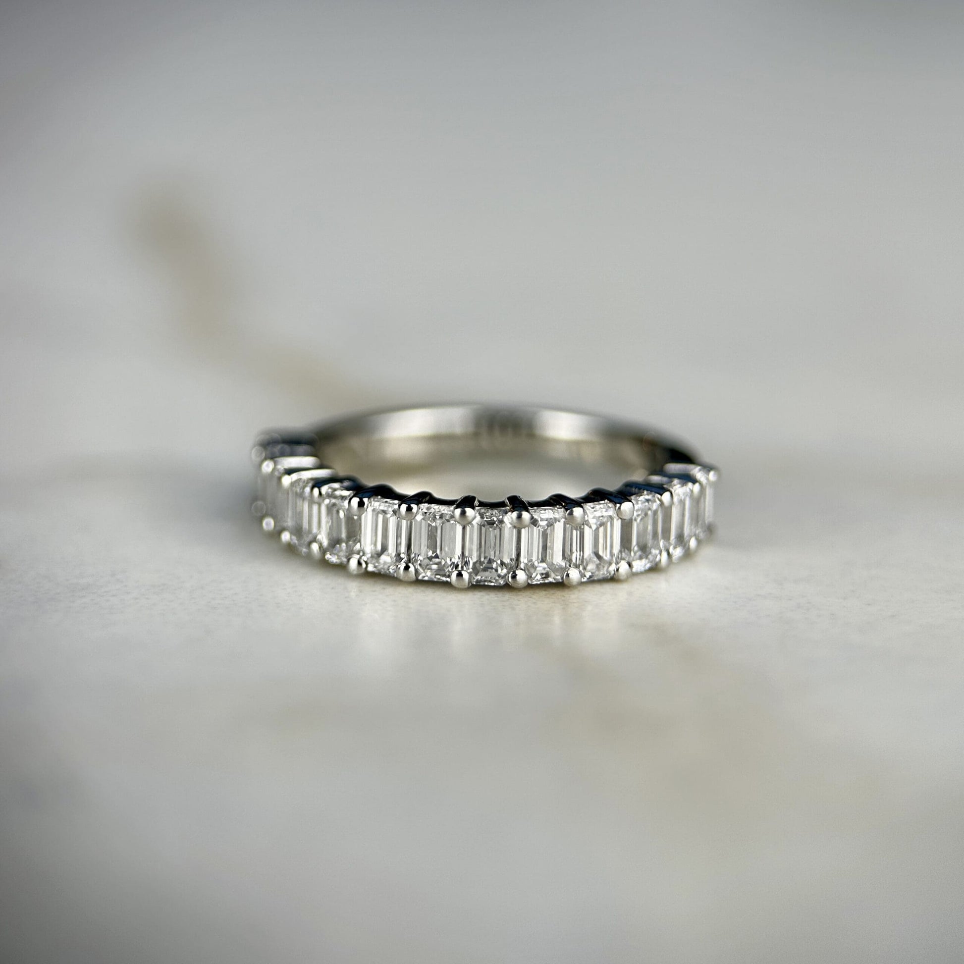 Emerald Cut Diamond Band – London Diamonds - Main Image