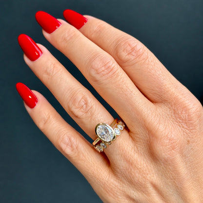 Bezel Set Classic Oval Cut Solitaire - 2ct+ (10mm+, D/E & VVS)
