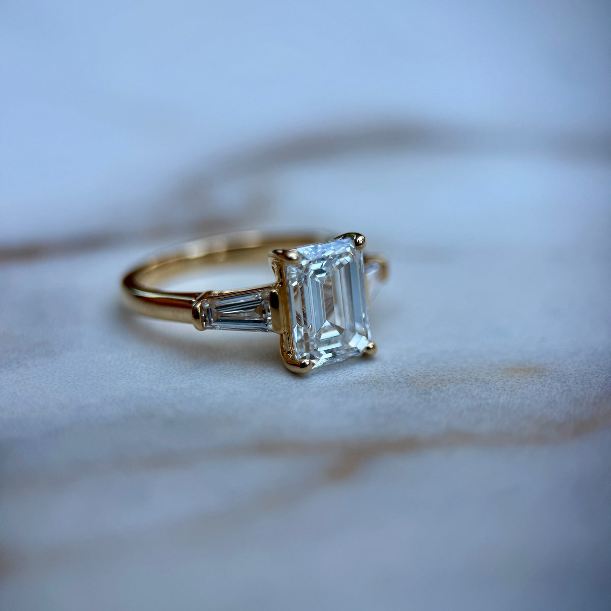 Classic Emerald and Tapering Baguettes - 2ct+ (8.5mm+, D/E & VVS)