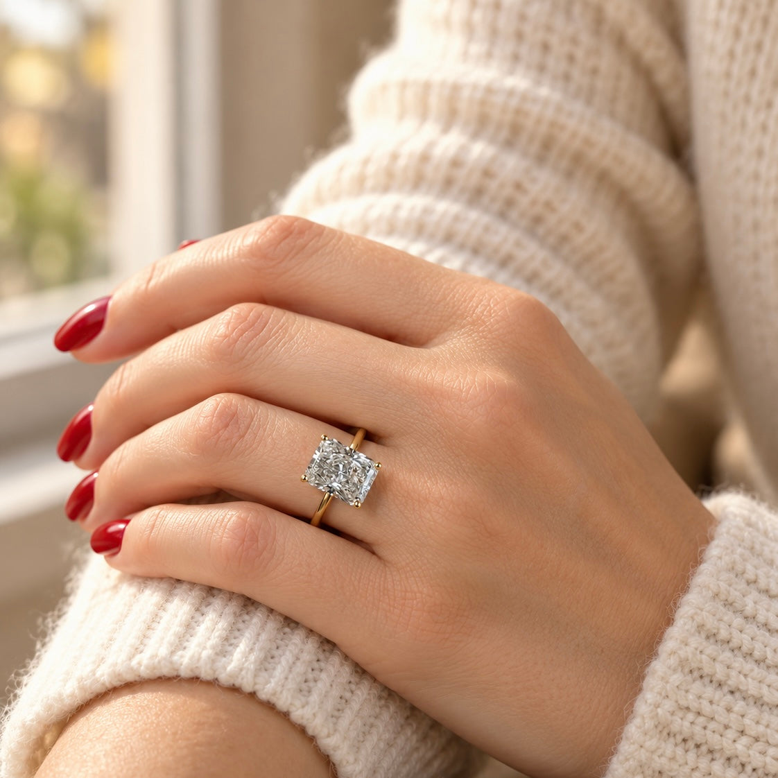 Classic Radiant Cut Solitaire - 5ct+ (12mm+, D/E & VVS)