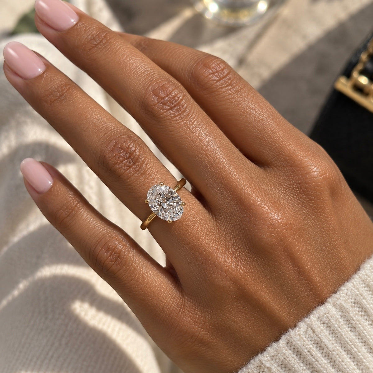 Classic Oval Cut Solitaire - 3ct+ (11.5mm+, D/E & VVS)