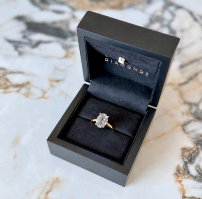 Classic Oval Cut Solitaire - 4ct+ (13mm+, D/E & VVS)