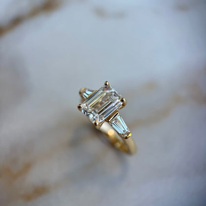Classic Emerald and Tapering Baguettes - 2ct+ (8.5mm+, D/E & VVS)