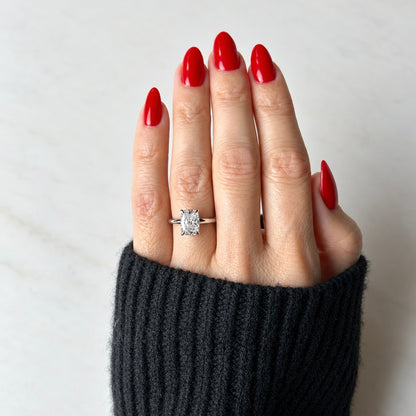 Classic Elongated Cushion Cut Solitaire - 2ct+ (9mm+, D/E & VVS)