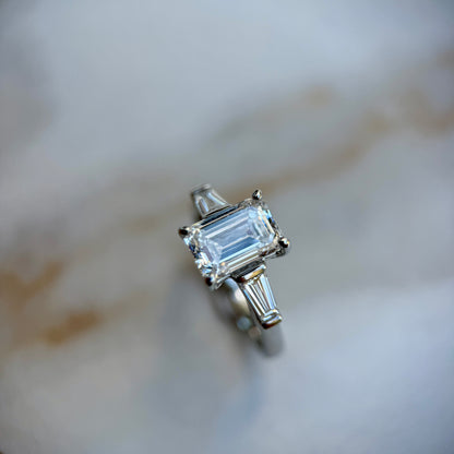 Classic Emerald and Tapering Baguettes - 2ct+ (8.5mm+, D/E & VVS)