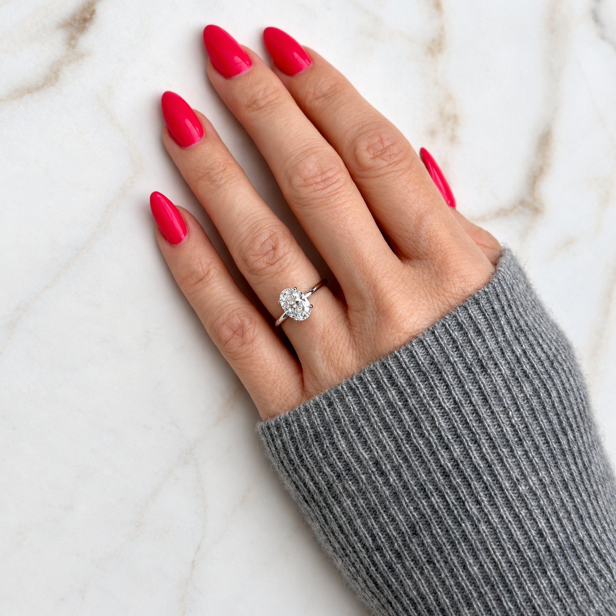 Classic Oval Cut Solitaire - 1.50ct+ (9mm+, D/E & VVS)
