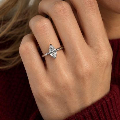 Classic Marquise Cut Hidden Halo - 1.50ct+ (11mm+, D/E & VVS)