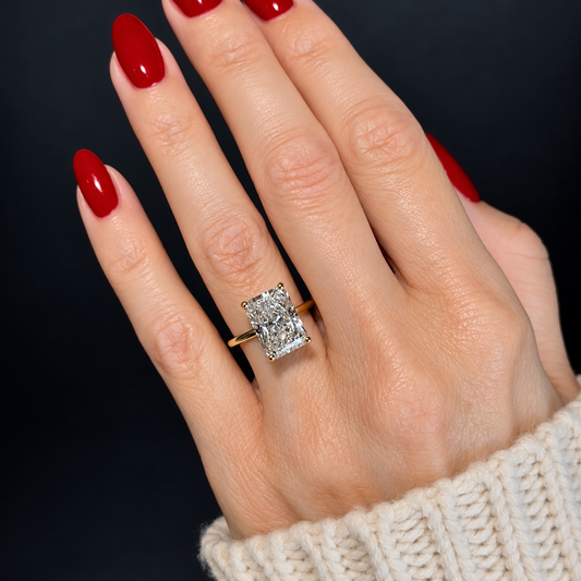 Classic Radiant Cut Solitaire - 5ct+ (12mm+, D/E & VVS)