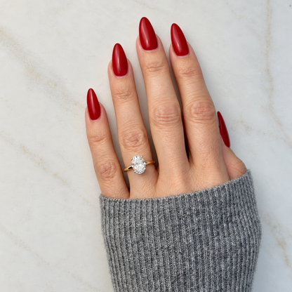 Classic Oval Cut Hidden Halo - 2ct+ (10mm+, D/E & VVS)