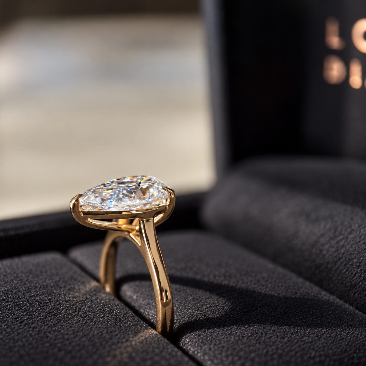 Classic Pear Cut Solitaire - 3ct+ (E/VS1+)