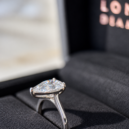 Classic Pear Cut Solitaire - 3ct+ (E/VS1+)
