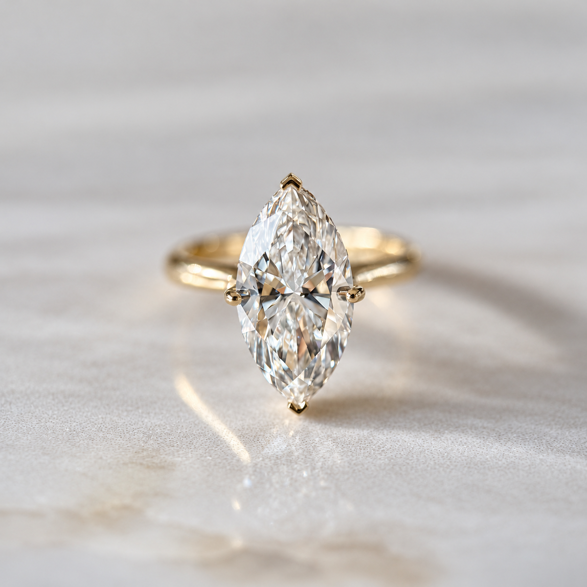 Classic Marquise Cut Hidden Halo - 3ct+ (14mm+, E/VS1+)